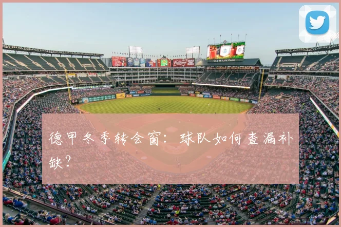 德甲冬季转会窗:球队如何查漏补缺?